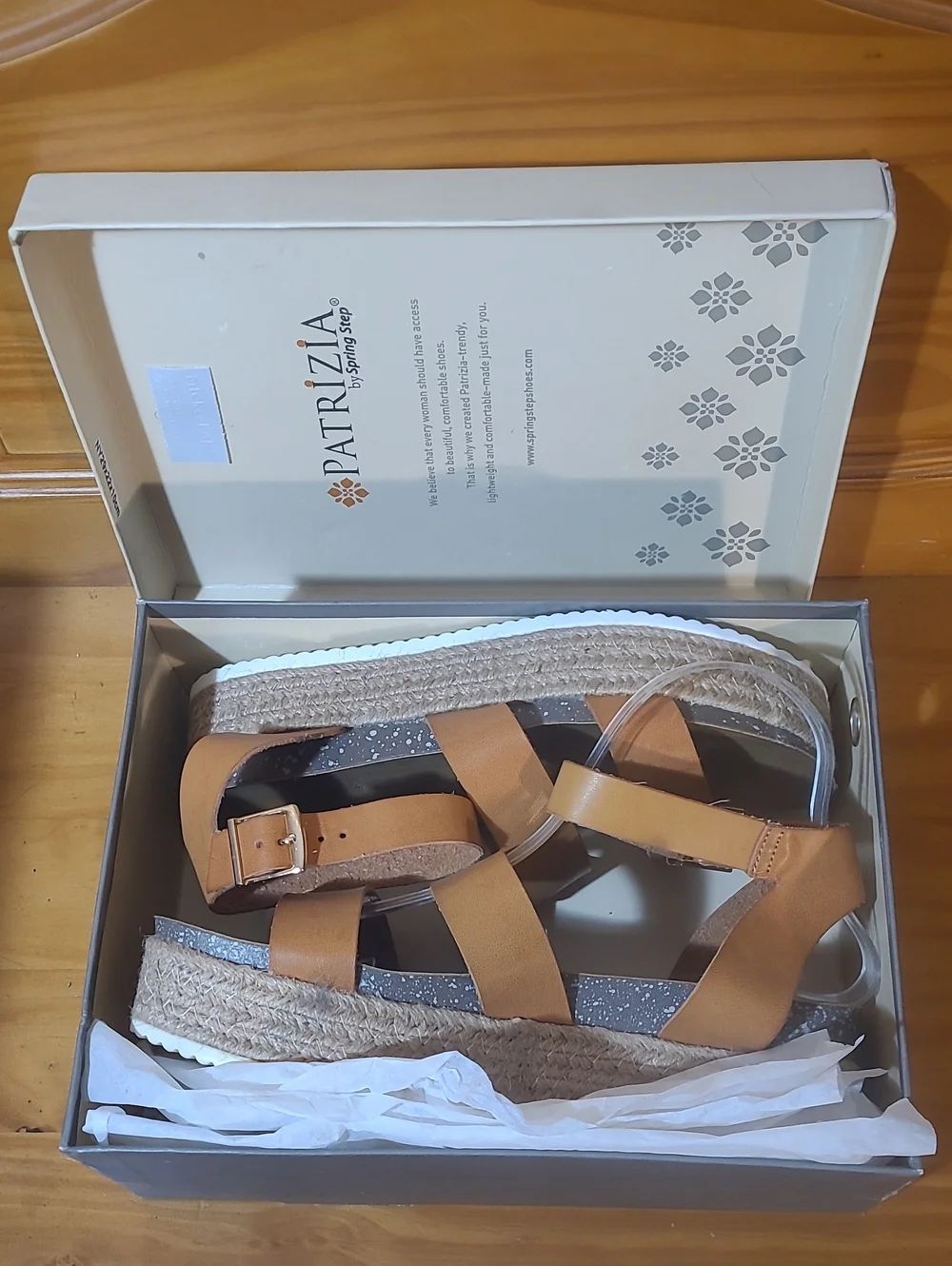 Patricia 'Larissa' Leather Espadrille Platform Sandals